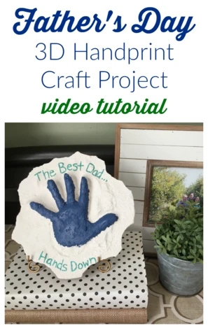Make dad a unique 3D handprint craft for Father's Day! He'll love this special Father's Day gift that your kids will have fun making!